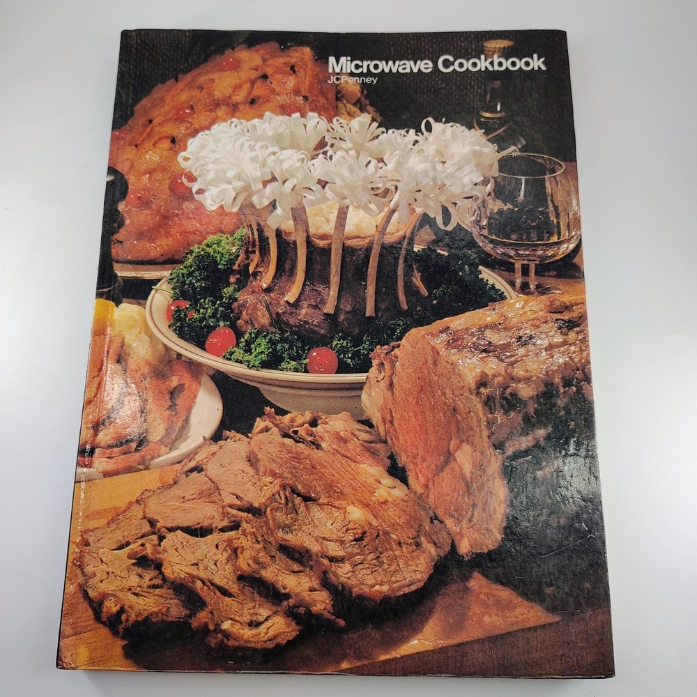 Microwave Cookbook JCPenney 1970s Vintage Retro Recipes Kitchen Hardcover